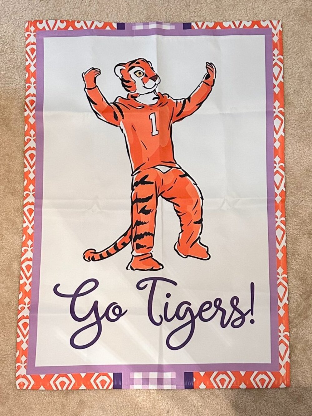 "Go Tigers" - Clemson Tiger Flag